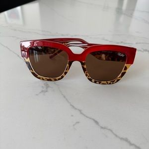 Quay Tortoise and Red Sunglasses